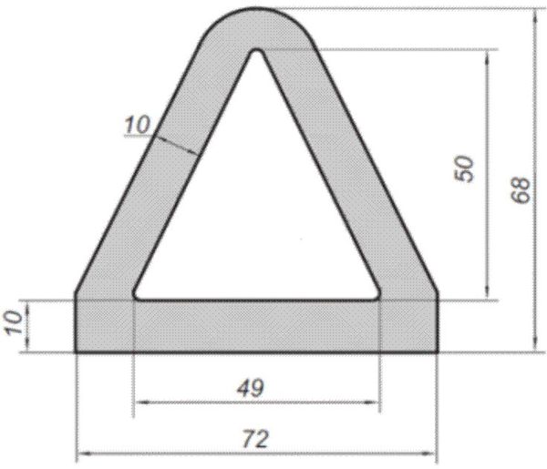 Отбойник резиновый треугольный 2400х72х68 мм Артикул: О-821998