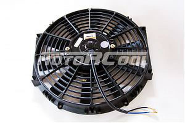Вентилятор (12", 12V, 80W, PUSH) для автомобильного кондиционера. Артикул: RC-U0132